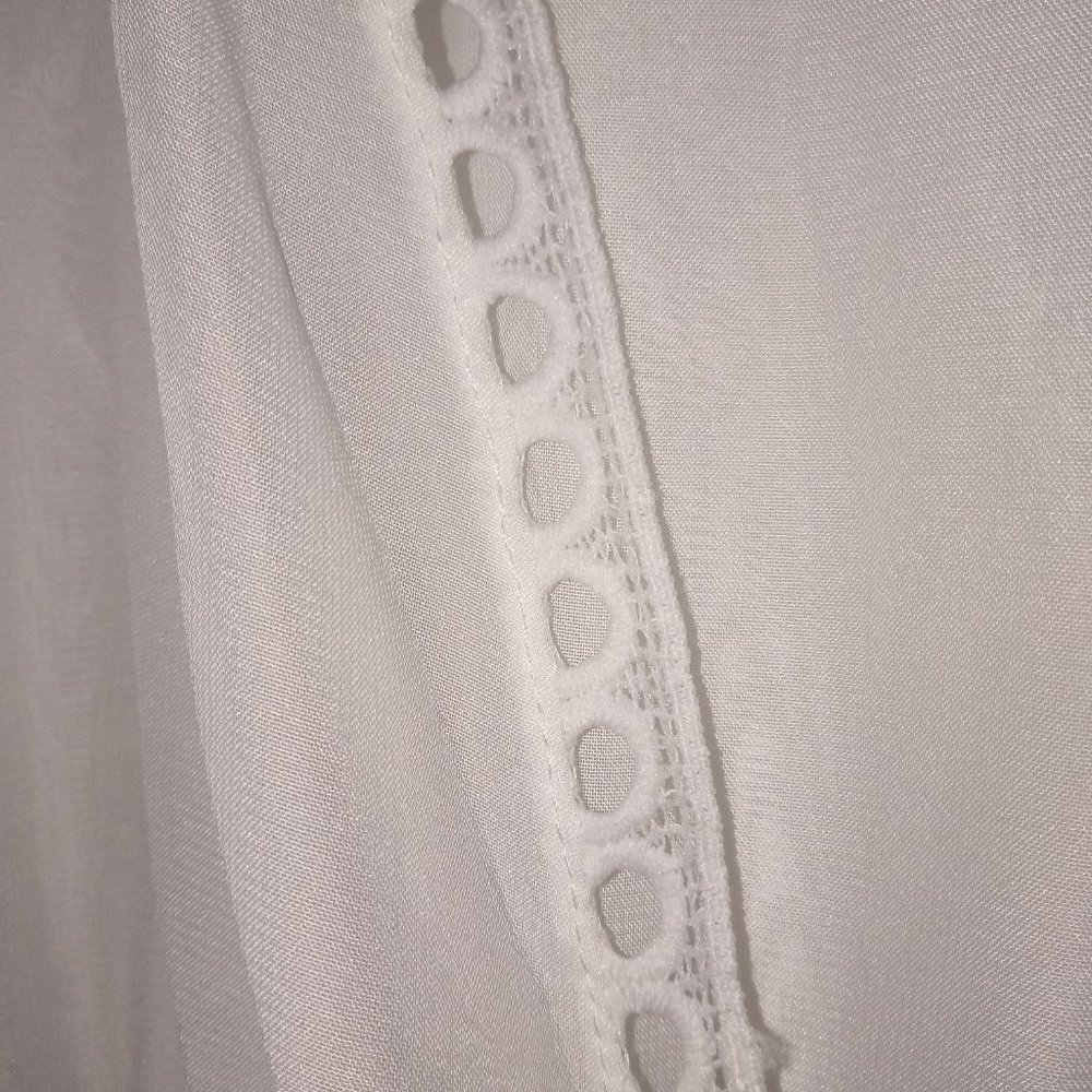 RESTOCKED!! Long White Semi-Sheer Cover Up - Picture 9 of 16
